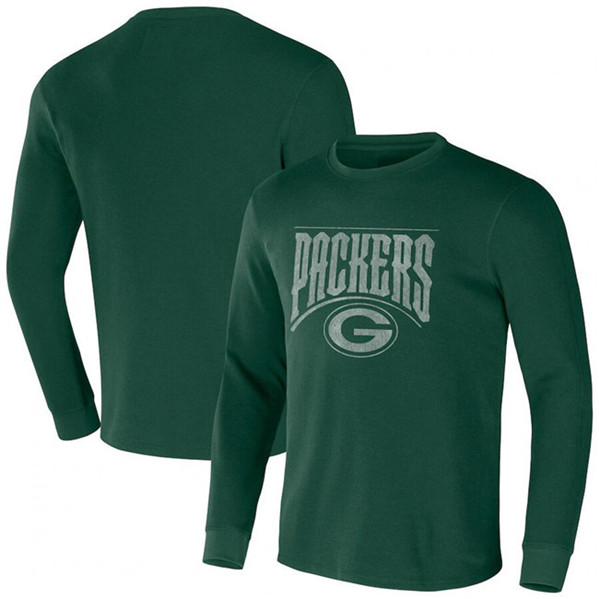 Men's Green Bay Packers X Darius Rucker Collection Green Long Sleeve Thermal T-Shirt